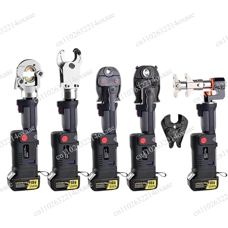 ES-300 60KN Cordless Electric Hydraulic Crimper 18V 5.0Ah, 17mm Stroke 10-300mm² with 12 Dies for Cable Terminals Maintenance