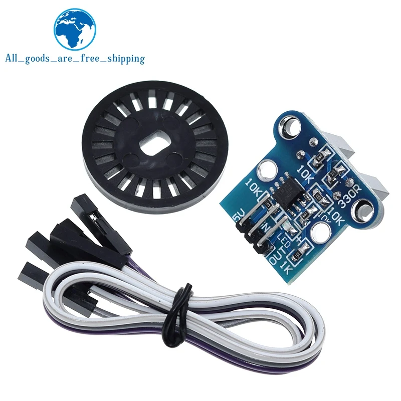 TZT 1Set HC-020K Double Speed Measuring Sensor Module with Photoelectric Encoders Kit top For arduino