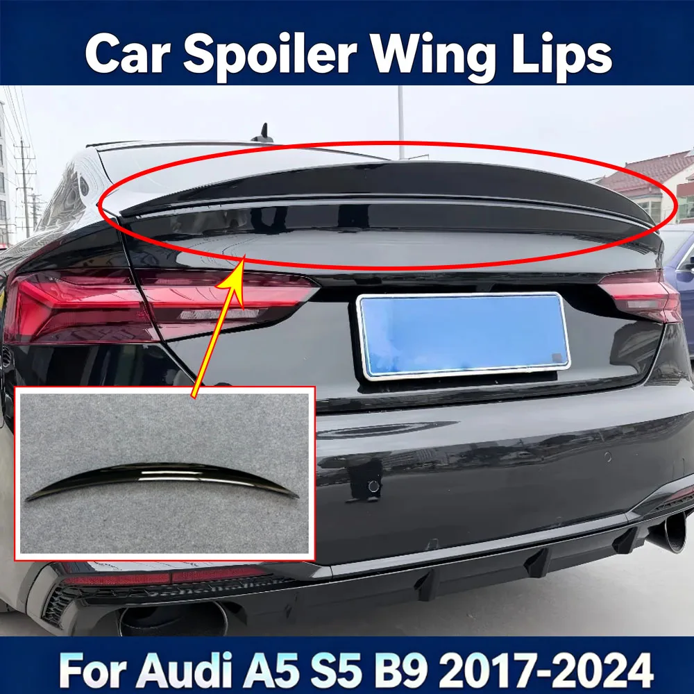Image of Auto-Spoilerflügel für Audi A5 S5 B9 2017-2024 Heckdach-Kofferraum-Splitter Heckflügel Externe Dekoration Auto-Zubehör Tuning