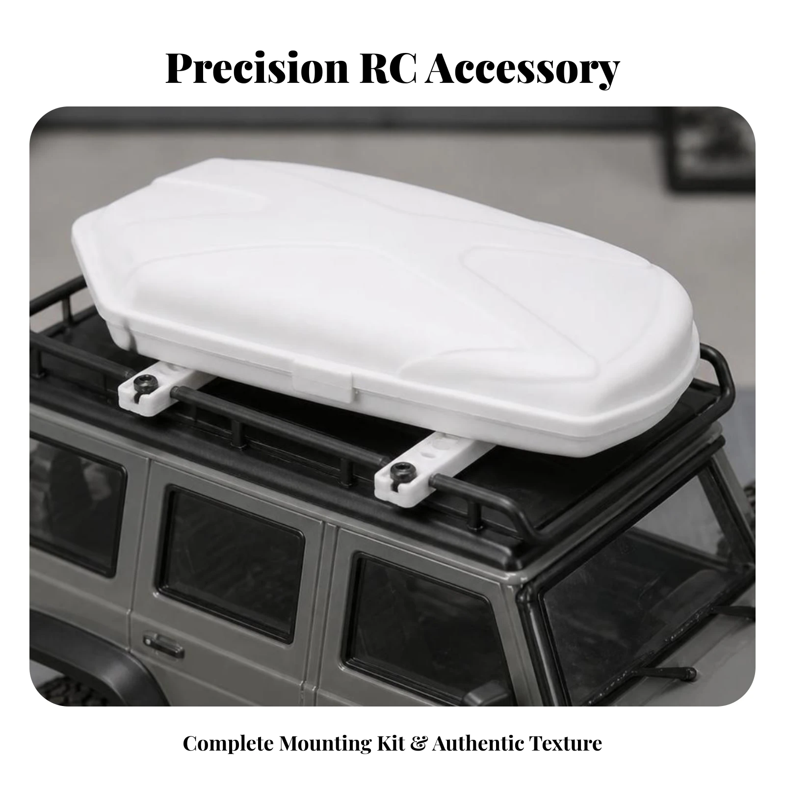 RC Accessory Simulation RC Crawler Roof Box Accessory Streamlined for Trail Scenes