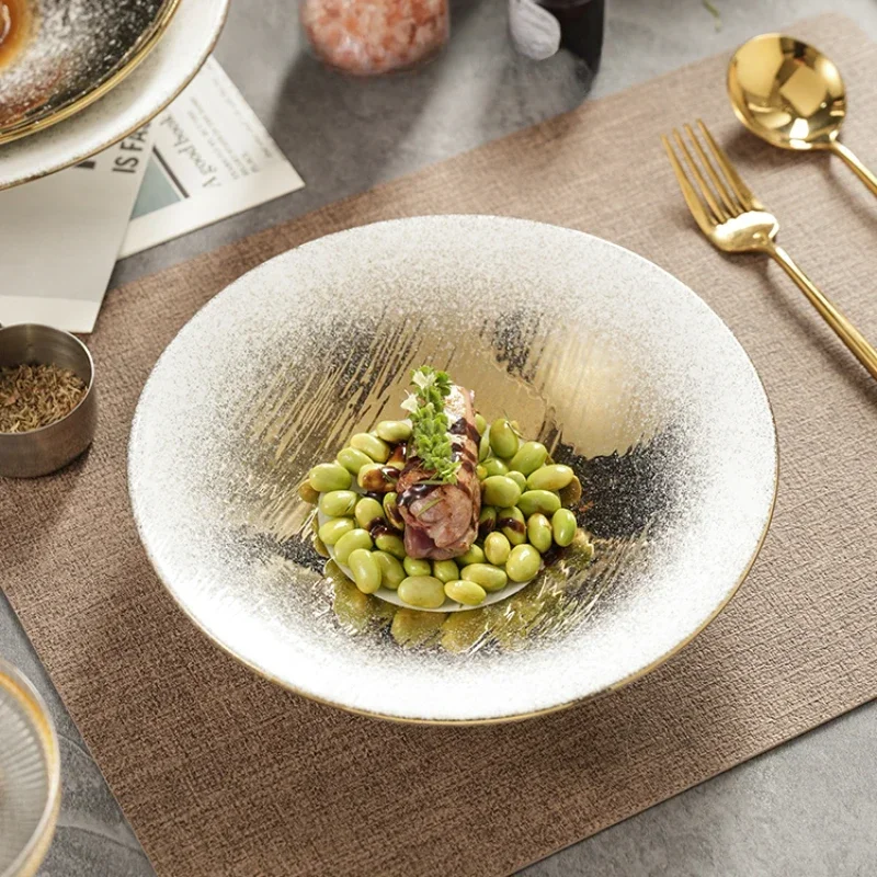 

Ceramic Plates, Creative Tableware, Advanced Dishes, Salad Plates, Restaurants, Hotels, Luxury Kitchen Tableware.