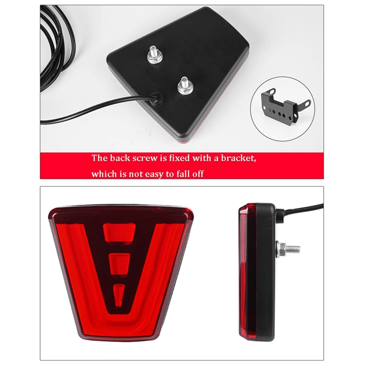 LED F1 V نمط ضوء الفرامل العالمي سيارة الخلفية القيادة الضباب الطيار أضواء الخلفية الذيل الثالث مصباح مكبح لسيارة SUV JDM BBA