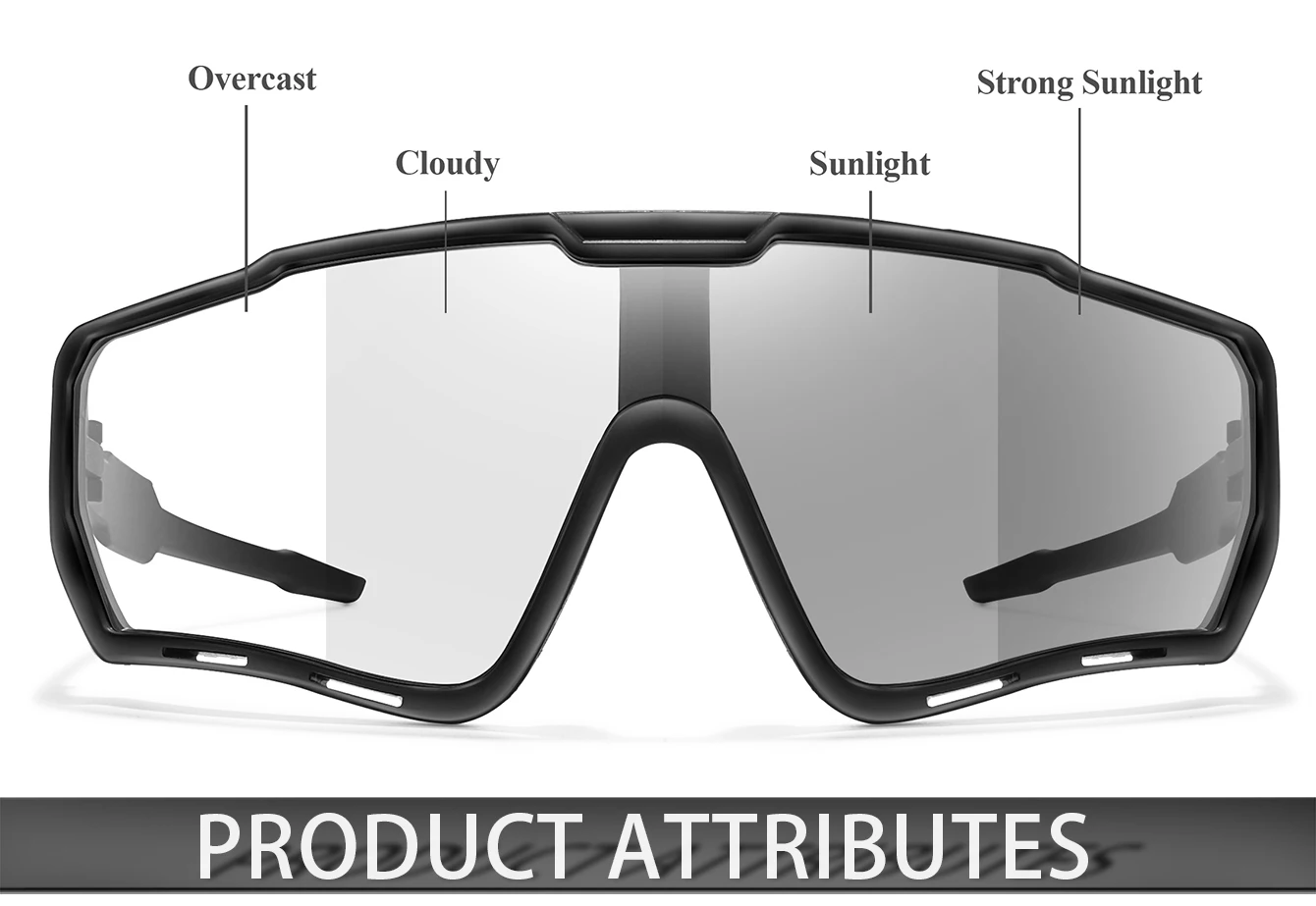 POAT Marke Starke Licht Photochrome Sonnenbrille Neue Stil Sport Männer Frauen MTB Fahrrad Brillen Radfahren Angeln Laufen – Detail 3