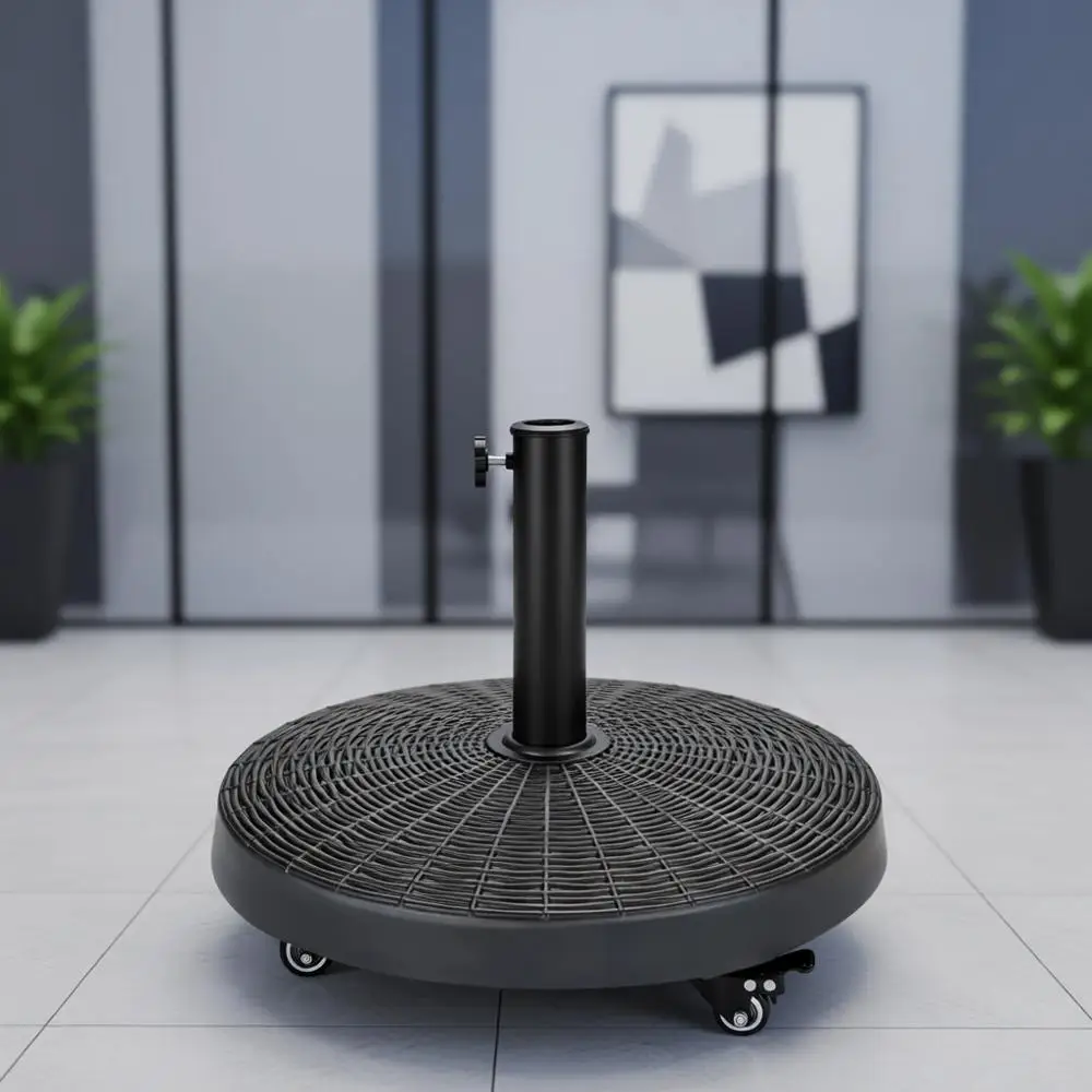 

Усиленное основание для садового зонта из полимерной смолы с колесами на тормозах, подходит для уличных зонтов диаметром 1,5-1,89 дюйма, бронзовый цвет