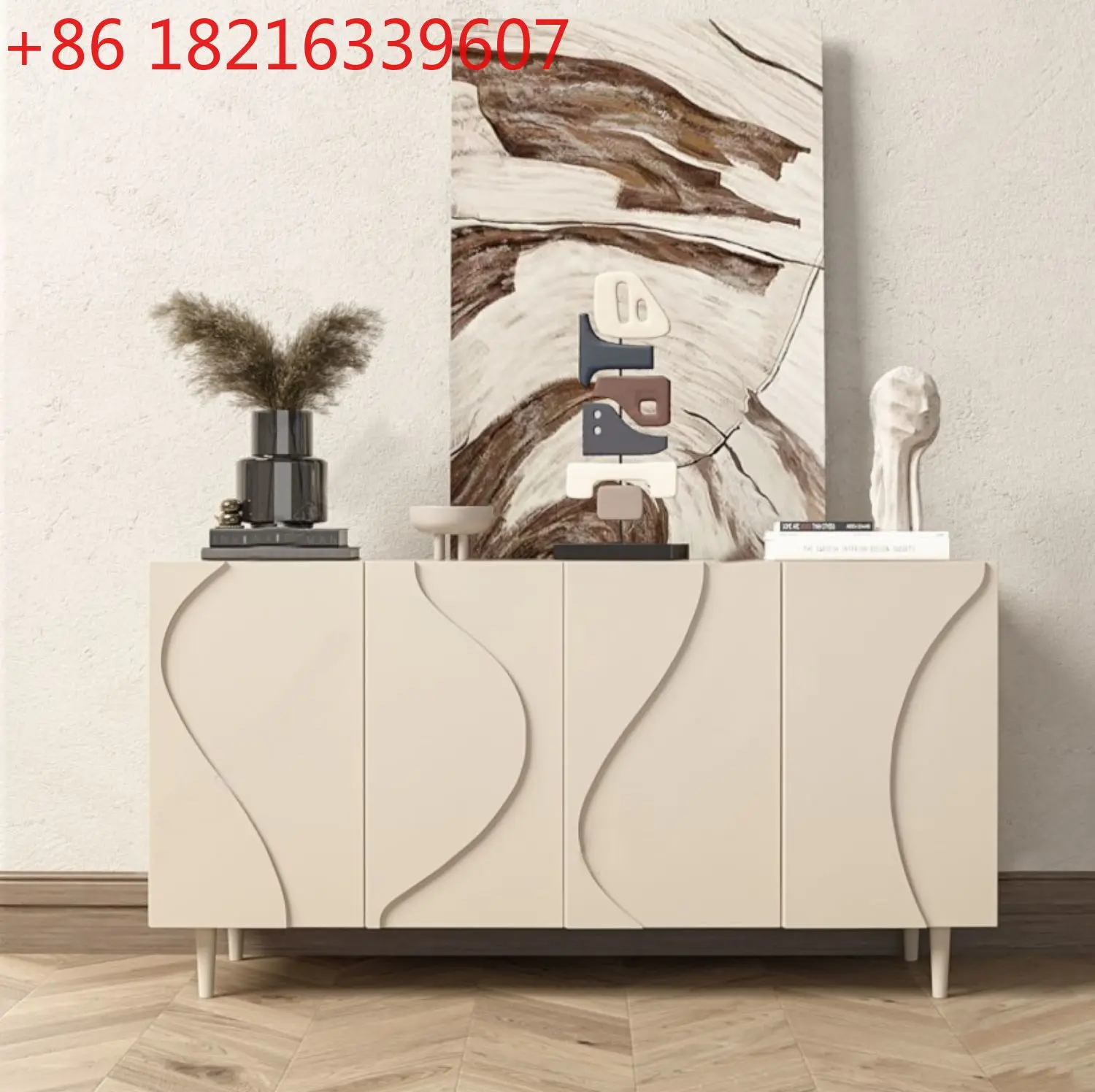 

Серая краска, обеденная сторона, современный минималистичный входной шкафчик, креативное искусство, чайная чаша, декоративный шкаф