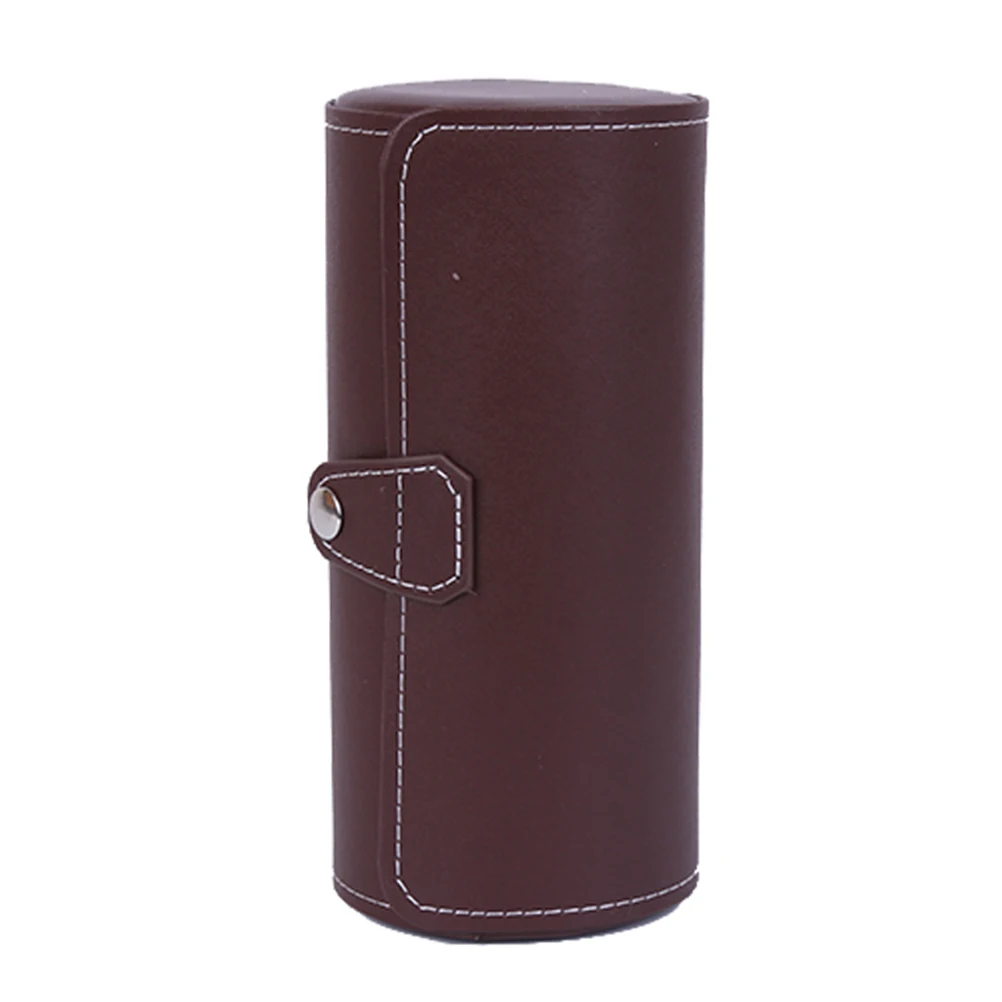 1 Pcs Compact PU Watch Box With 3 Slots Portable Soft Storage Case For Bracelet And Watches