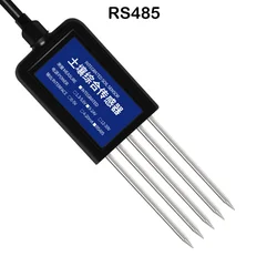 RS485 7 In 1 Soil Temperature Humidity Sensor PH Conductivity Detector Nutrient Salt Nitrogen Phosphorus Potassium Transmitter