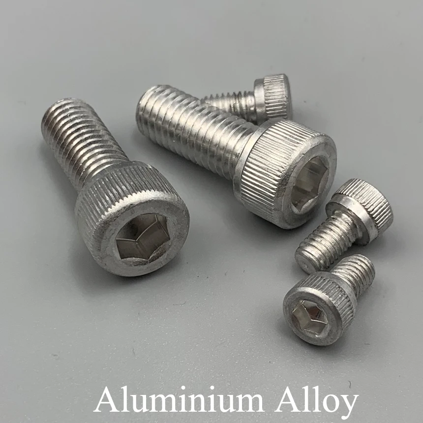 

M2*4/5/6/8/10/12 M2x4/5/6/8/10/12 6063 Aluminium Alloy Metric Thread DIN912 Allen Head Bolt Inner Hex Hexagon Socket Cap Screw