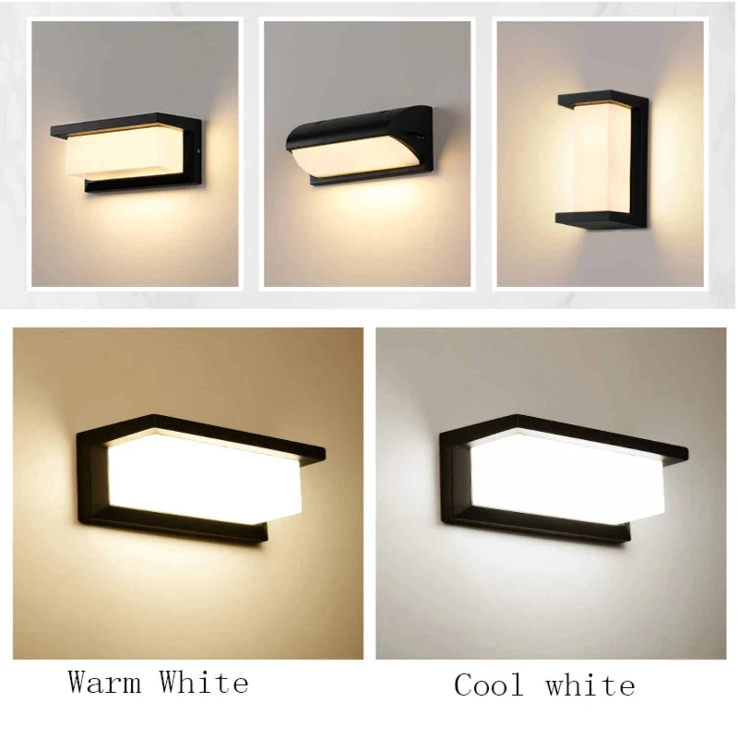 Lâmpada de parede LED ao ar livre, luminárias impermeáveis, adequado para varanda, corredor, varanda, pátio, novo, IP65