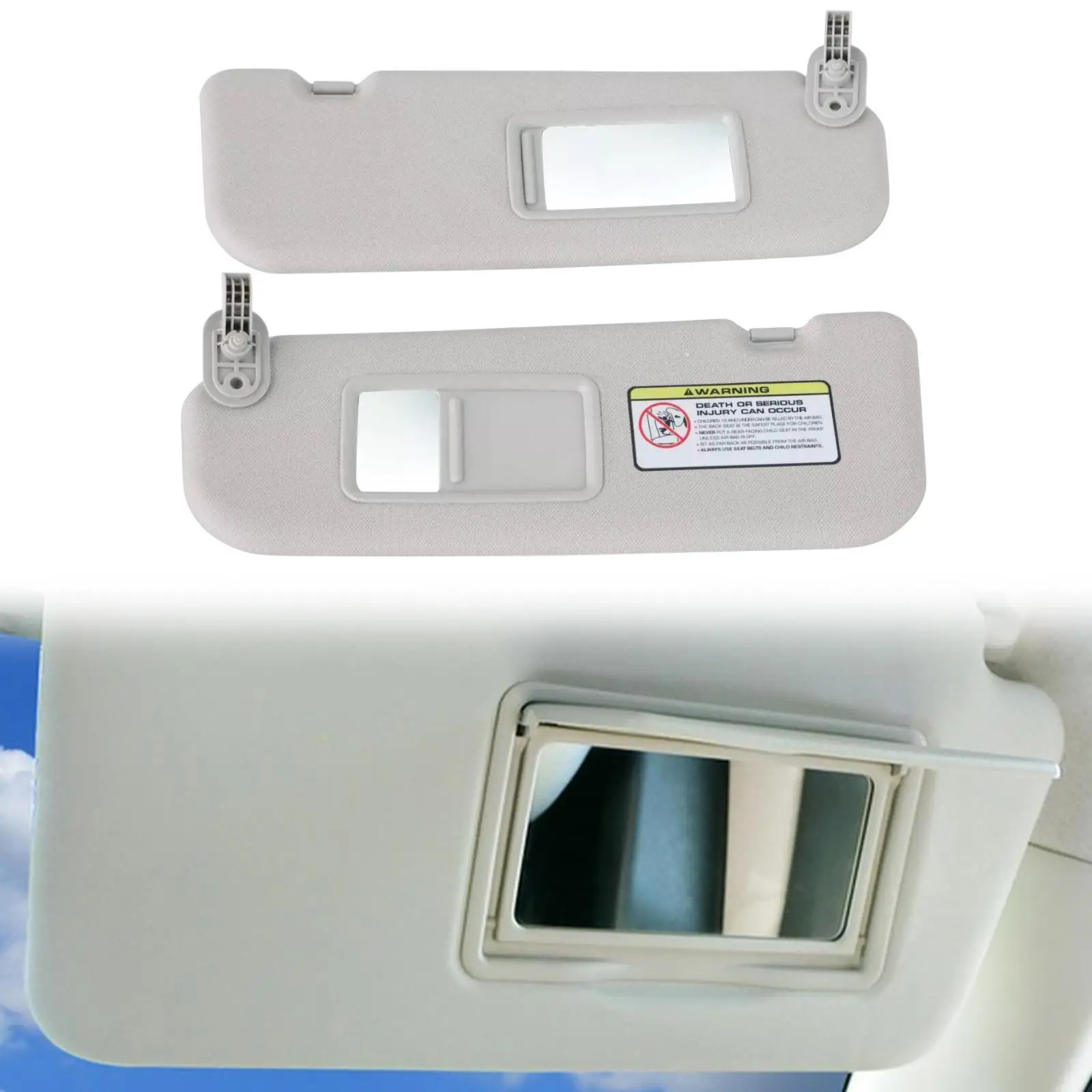 

2x автомобильные козырьки 852102V130TX, простая установка со стороны водителя и пассажира для Hyundai Veloster 2012-2015, запасные части, аксессуары