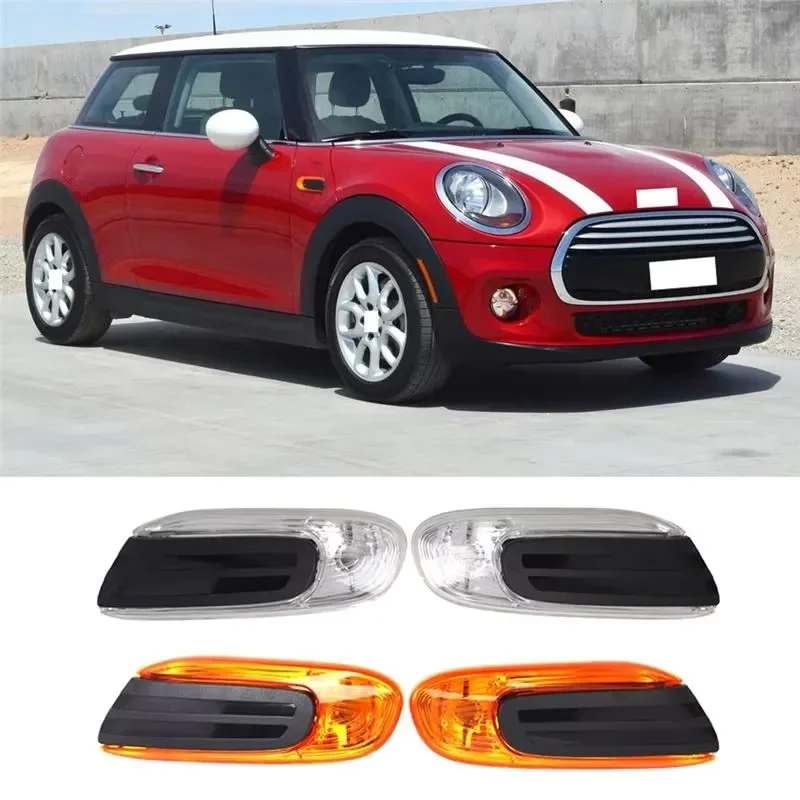 Auto Front Fender Marker Corner Leaf Plate Light Cover No Bulb For MINI COOPER F55 F56 F57 2014 -2020
