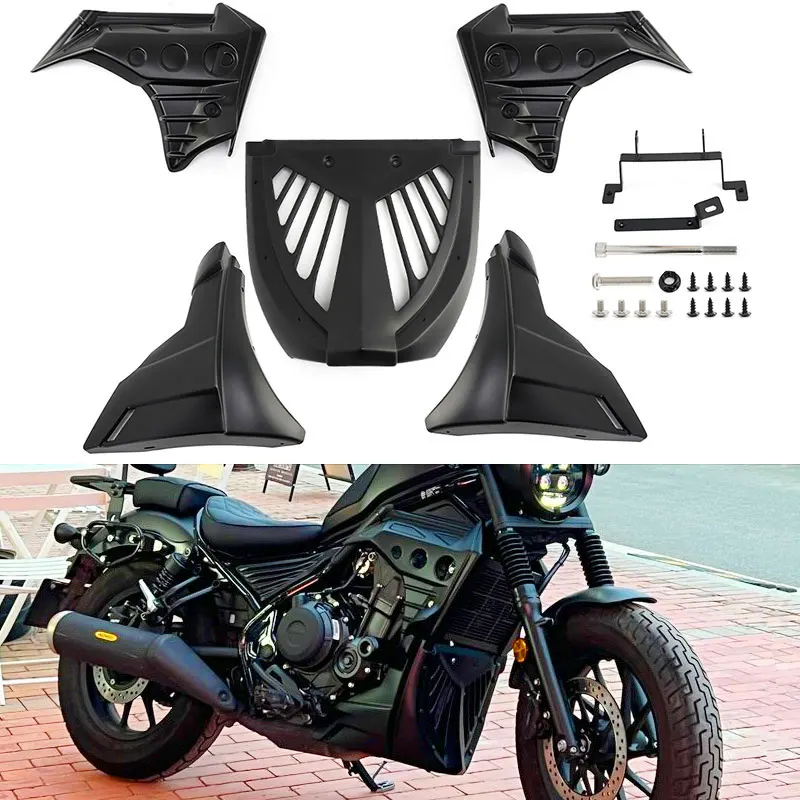 Motorcycle Lower Chin Air Dam Fairing Under Front Spoiler Cover Engine Guard For Honda Rebel CMX 300 500 CMX300 CMX500 2017-up