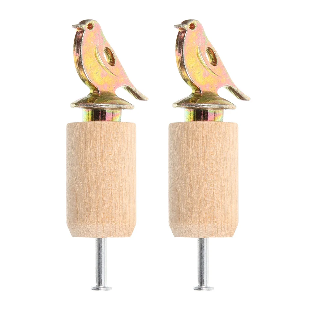 2 szt. Gwizdek ptasiany do ręcznego treningu, imitacja dźwięków ptaków, urządzenie do obserwacji ptaków na zewnątrz, drewniany instrument do wydawania dźwięków, przyrząd do nauki dla dzieci