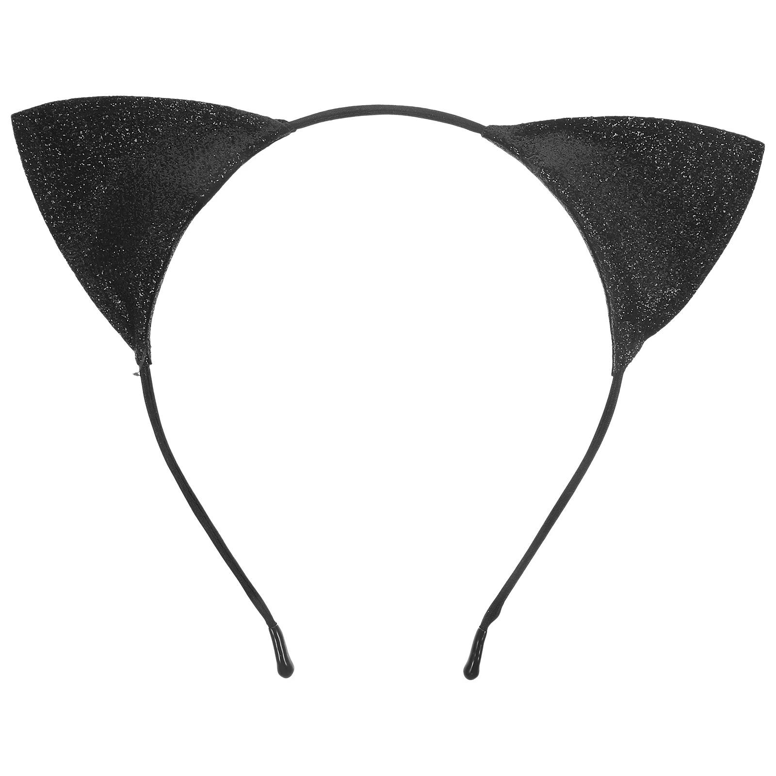 

Cat Ears Headband Adjustable Size Black Glitter Iron Clips Women Halloween Costume Party Accessories Elegant Dresses Fits Adults
