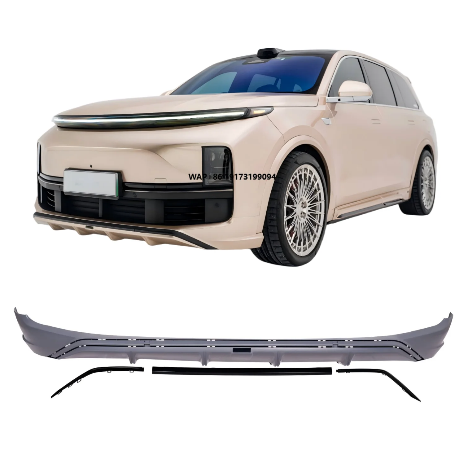 

High-quality Front Lip for Li Auto L9 Glossy Black Front Bumper Factory Wholesale Bodykit Car Accessories Auto Parts Upgrade