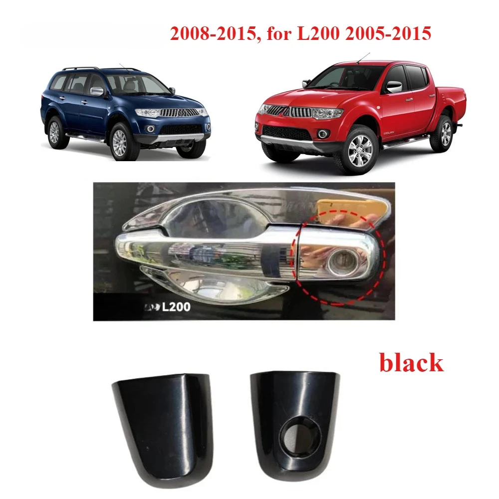 

1 Piece Black Door Outer Handle Cap Cover for Pajero Sport Montero 2008-2015 Mitsubishi L200 Triton 2005-2015 Left Same As Right