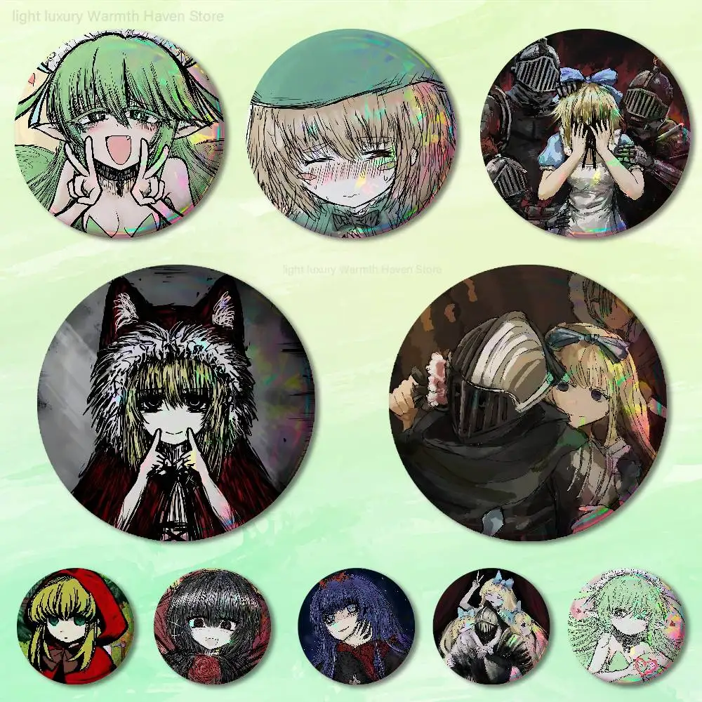 

Game B-Black S-Souls Enamel Pin Tinplate Round Brooch Cosplay Nijigen Otaku Culture Badges 58mm 44mm 32mm 75mm 25mm