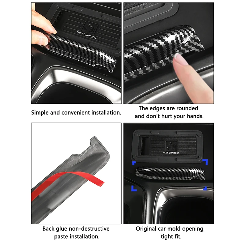 QHCP ABS Central Storage Box Handle Stickers Puller Push And Pull Handle Decorative For Lexus NX260 350H 2022 Interior Accessory