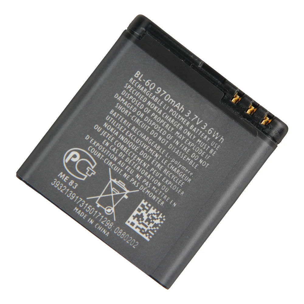 Rechargeable Battery BL-6Q BL 6Q BL6Q Replacement Battery for Nokia 6700 Classic, 6700C batteria with Track Code