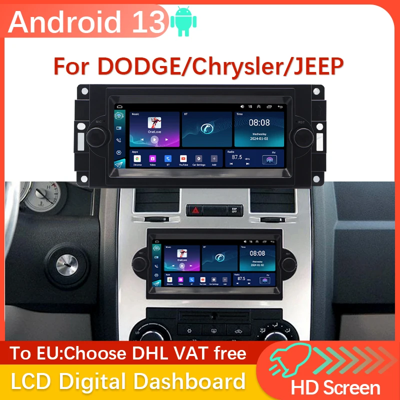 

Android Navigation Radio Player For DODGE / Chrysler / JEEP Carplay Auto Car Multimedia Video Car Dvd Player Auto Electronics