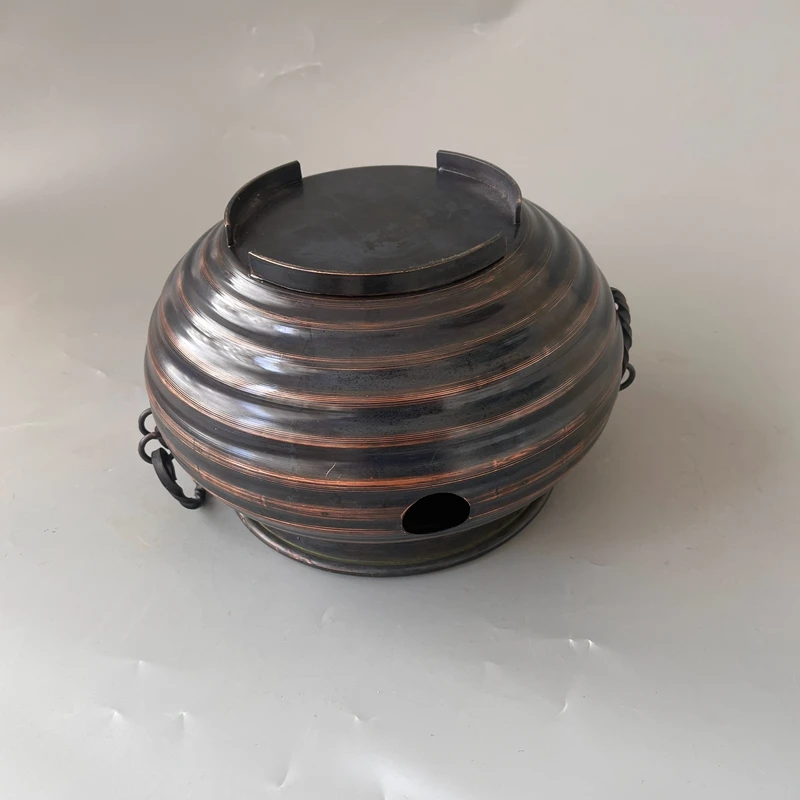 Pure Copper Collectible Antique Retro Tea Milk Stove Maker Decorative Hand-forged Thickened