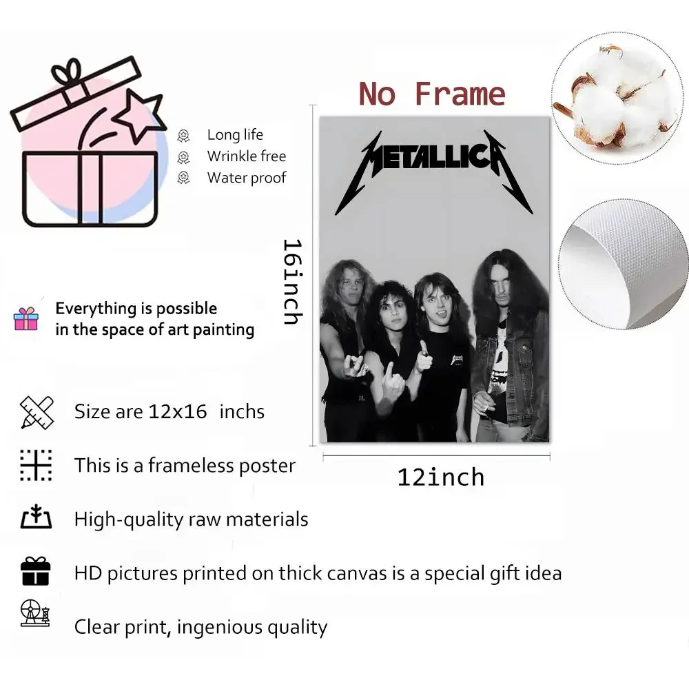 Band Speed Thrashmetal Megadeth Painting Calligraphy Canvas Print Wall Mural for Living Room Decor Gifts