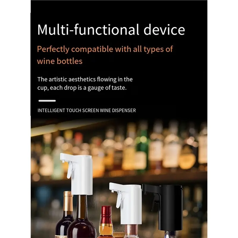 Touchless Automatic Electric Bottle Pump Dispenser For Beverage Pouring USB Rechargeable For Whisky,Alcoholic Drinks Pourer