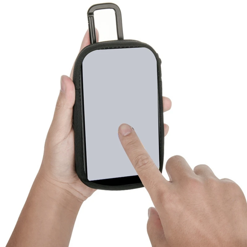 MP3/MP4 Portable Storage Bag With Buckle Dustproof With Convenient Clear Window For Direct Operation