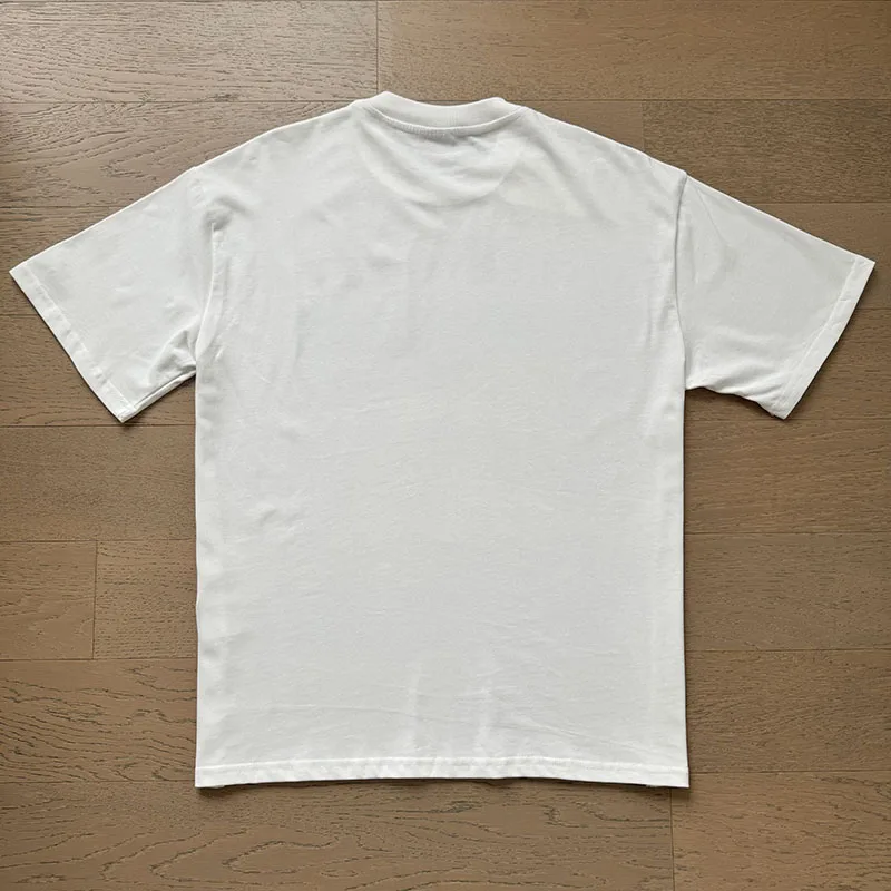 Vale Valley American Style Hip Hop Retro Dog Print Loose Fit Pure Cotton Short Sleeve T-Shirt Streetwear Citywalk Casual Tee