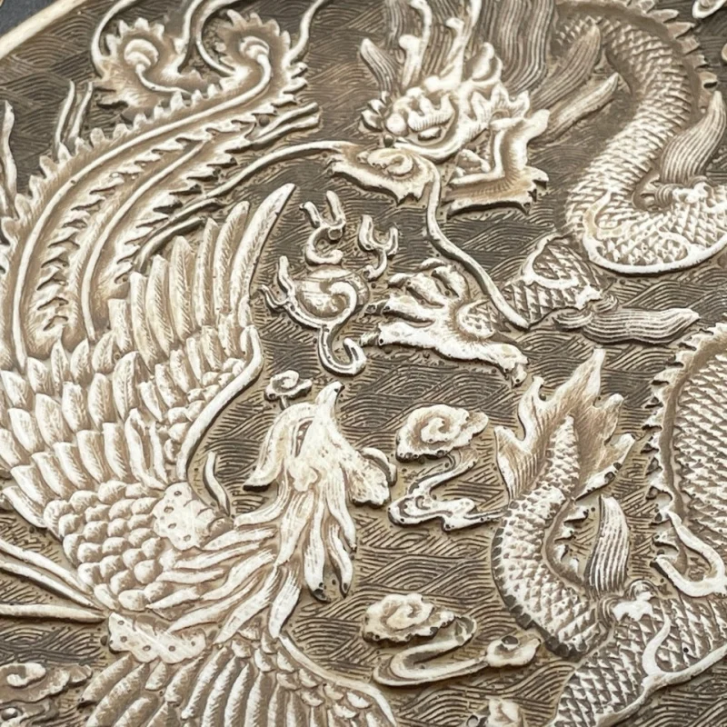 المقتنيات العتيقة المتنوعة للصفقة خمر الراتنج التنين والعنقاء الميمون لوحة هدية ديكور المنزل فنغ شوي أورنا