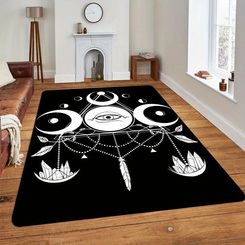 Halloween Pumpkin Skull Living Room Bedroom Decoration Carpet Study Room Darkness Style Nonslip Carpets Porch Dirt Resistant Rug