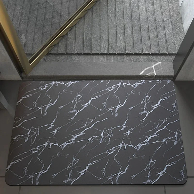 marble Diatomite Mat Non-slip Bathroom Rug Absorbent Bath Printed Shower Room Entrance Doormat Toilet Foot Mat Bathroom Carpet