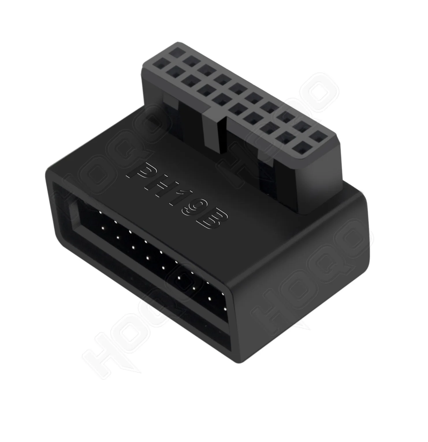 USB 3.0 19/20pin Male to Female Adapter 90 Degree Angled Converter for Motherboard Extension Connector Socket PH19