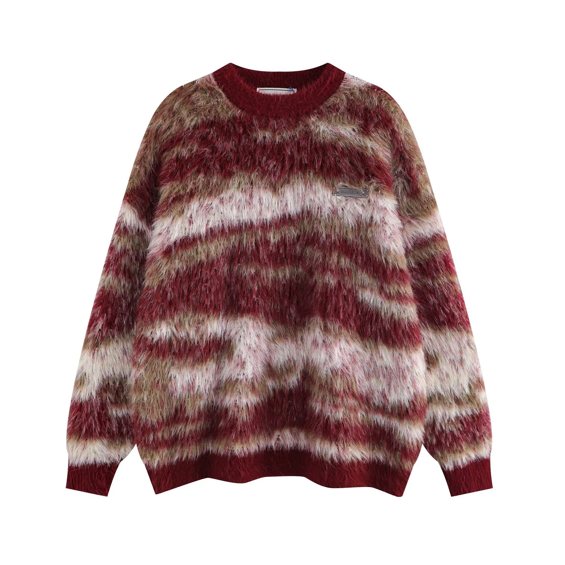 Unisex Knitting Sweater 2025 Autumn Winter New Men's Retro Sweater Soft Cozy Crew Neck Loose Lazy Casual Knit Outerwear