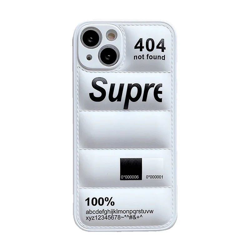 Mode Daunenjacke Puffer Hülle für iPhone 17 Pro Max 16 15 14 Plus 13 12 11 XR Original schöne Silikon i Phone Cover Etui