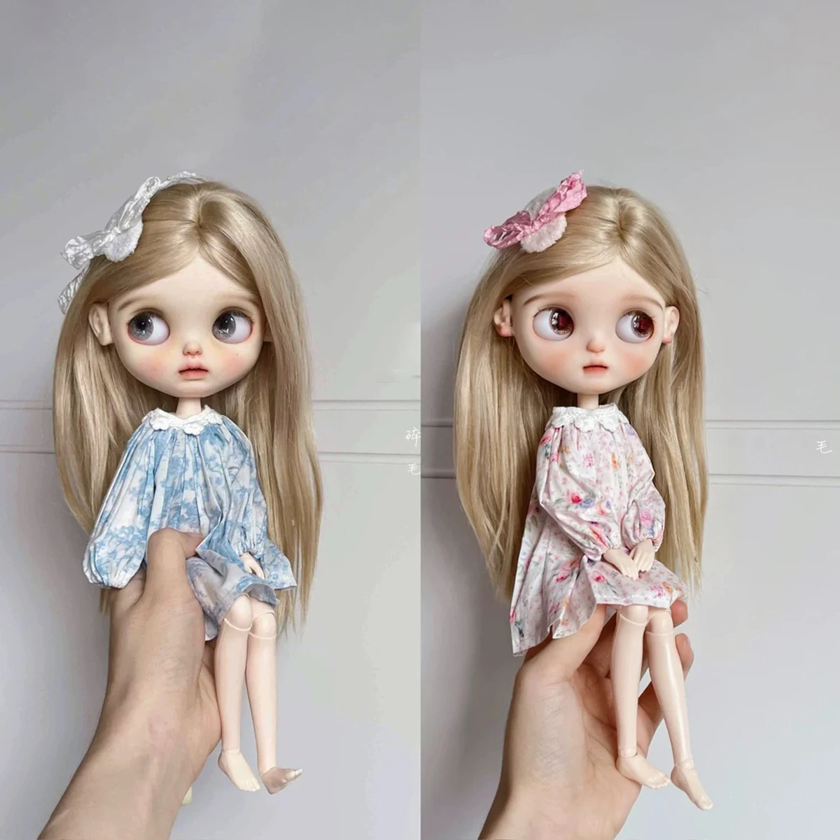 ICY DBS Blyth Doll Clothes Sweet Little Fresh Floral Dress+Fashion Hair Clip For 19 Joints OB24 Azone Doll Casual Daily Dress Up