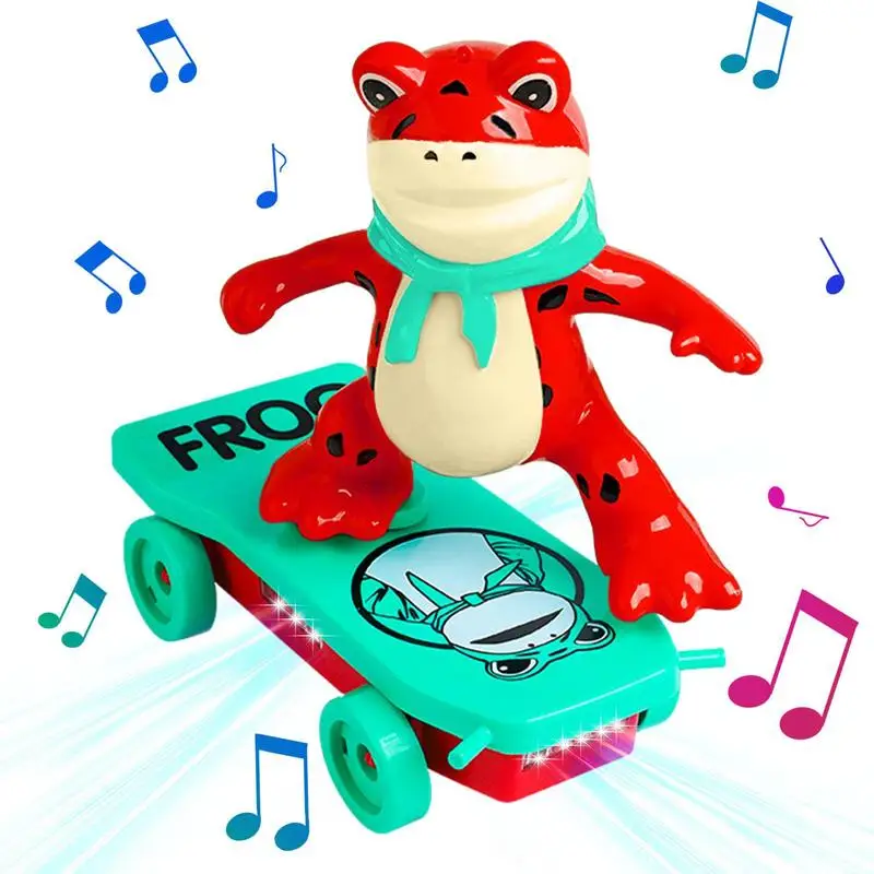 

Scooter toy 360 degree rotation music LED light electric frog stunt scooter toy interactive balance children's holiday gift