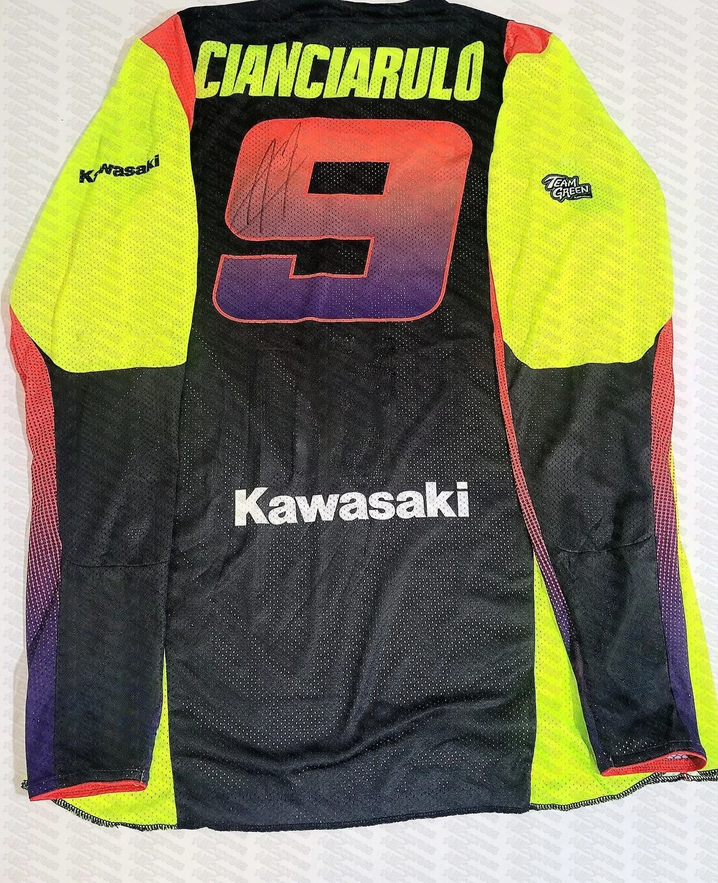 

Мотоциклетная гоночная команда Kawasaki 9. # CIANCIARULO футболка с длинным рукавом для мужчин и женщин весна осень спортивная футболка одежда топы