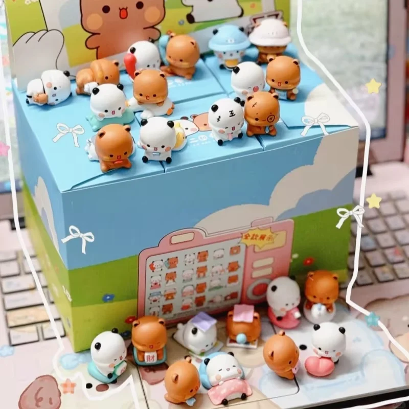 

New Blind Box Original Panda Yier & Bubu Couple'S Daily Series V3 Cartoon Kawaii Figure Trendy Doll Toy Couple Anniversary Gifts