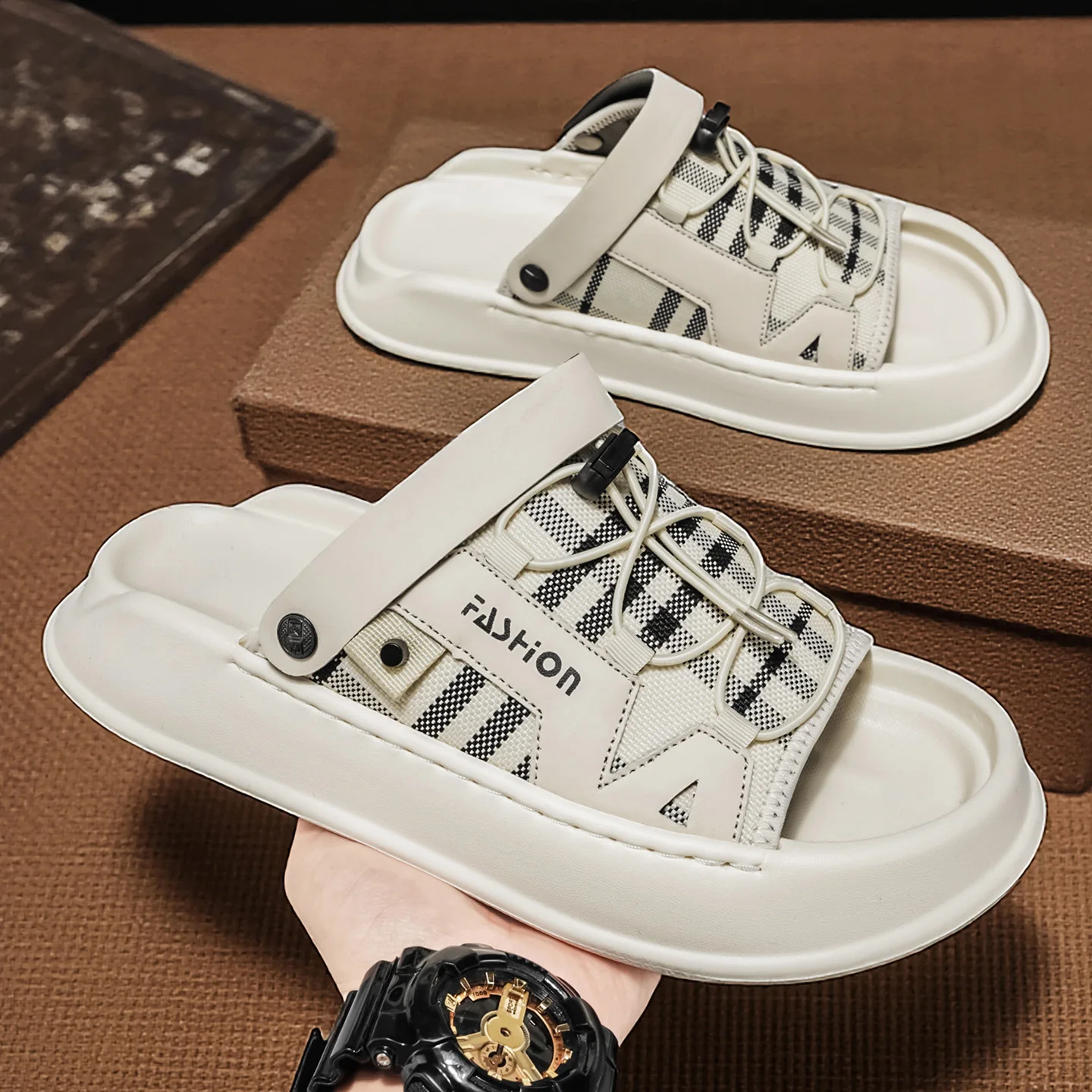 Men'S Shoes Comfortable Walking - Men's Casual Slide Slippers Summer Breathable