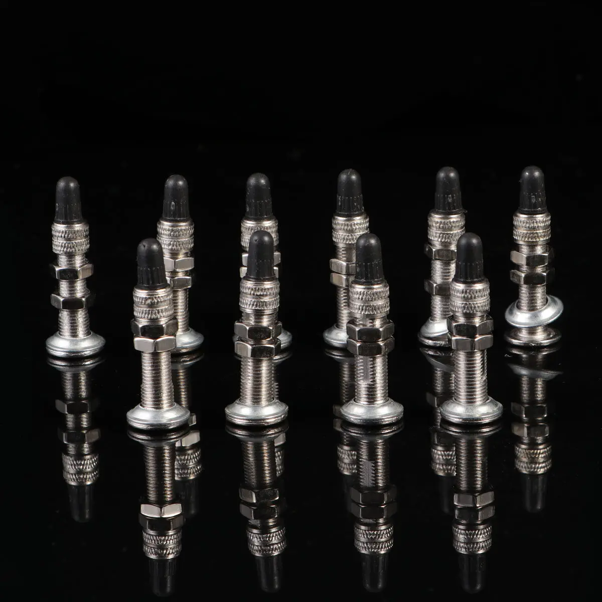 

10Pcs Bike Valve Stem High Quality Aluminium Alloy Tubeless Stem Easy Bead Setting Unrestricted Air Flow for Road