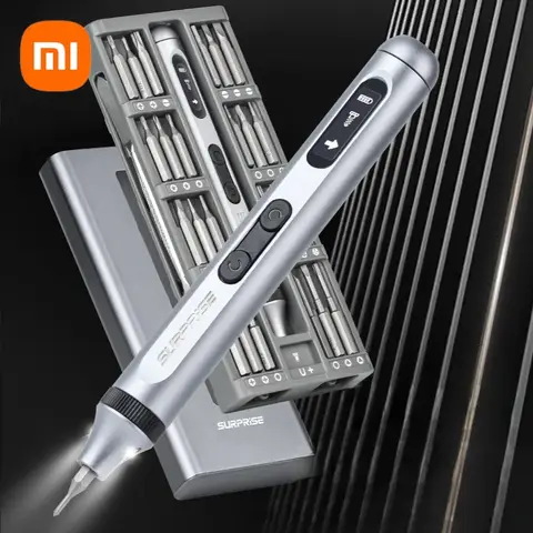 샤오미 정밀 전기 스크루 드라이버 세트, 무소음 내구성, C타입 고속 충전, 무선 스크루 드라이버, 17/50 인 1 수공구 세트