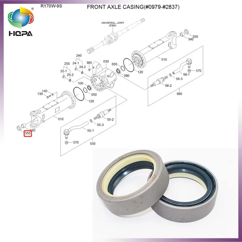 

SEAL-SHAFT ZGAQ-02236 ZGAQ02236 FOR HYUNDAI WHEEl EXCAVATOR R170W-7 R170W-7A R170W-9S R200W-7 R200W-7A