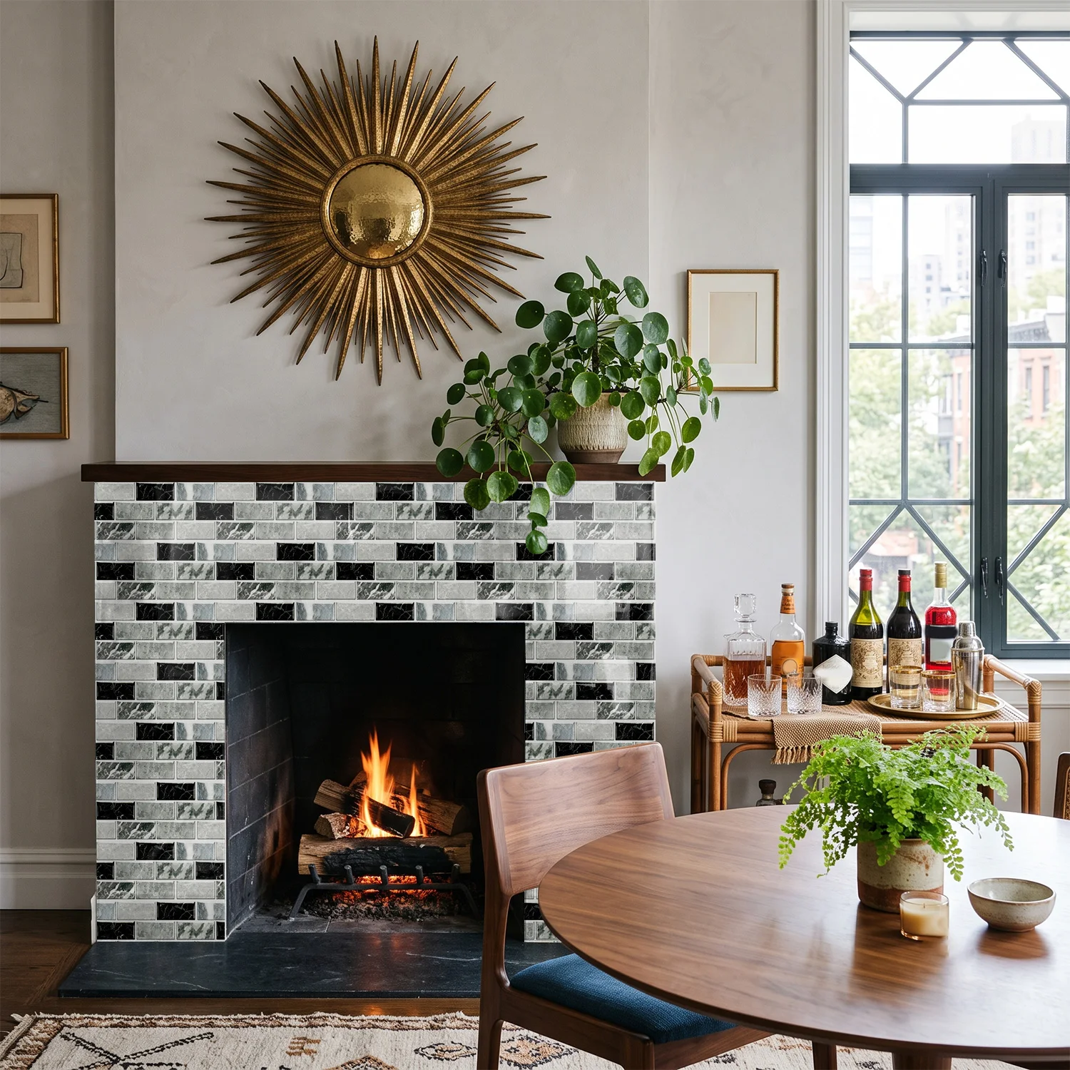 Faux Brick Subway Wall Tile Stickers 11.81x5.91in 6/12/24/48Pcs Self-adhesive for Kitchen Cabinet Backsplash