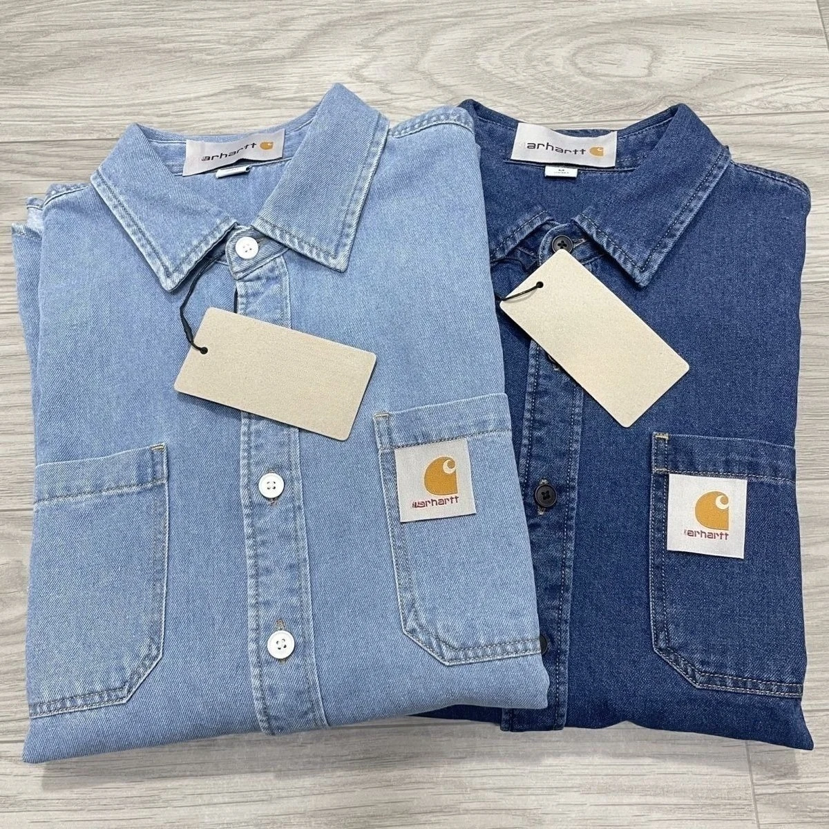 

Новая летняя рубашка с короткими рукавами, мужская повседневная джинсовая рубашка в стиле ретро, мужская свободная рубашка с половиной рукавов в американском стиле