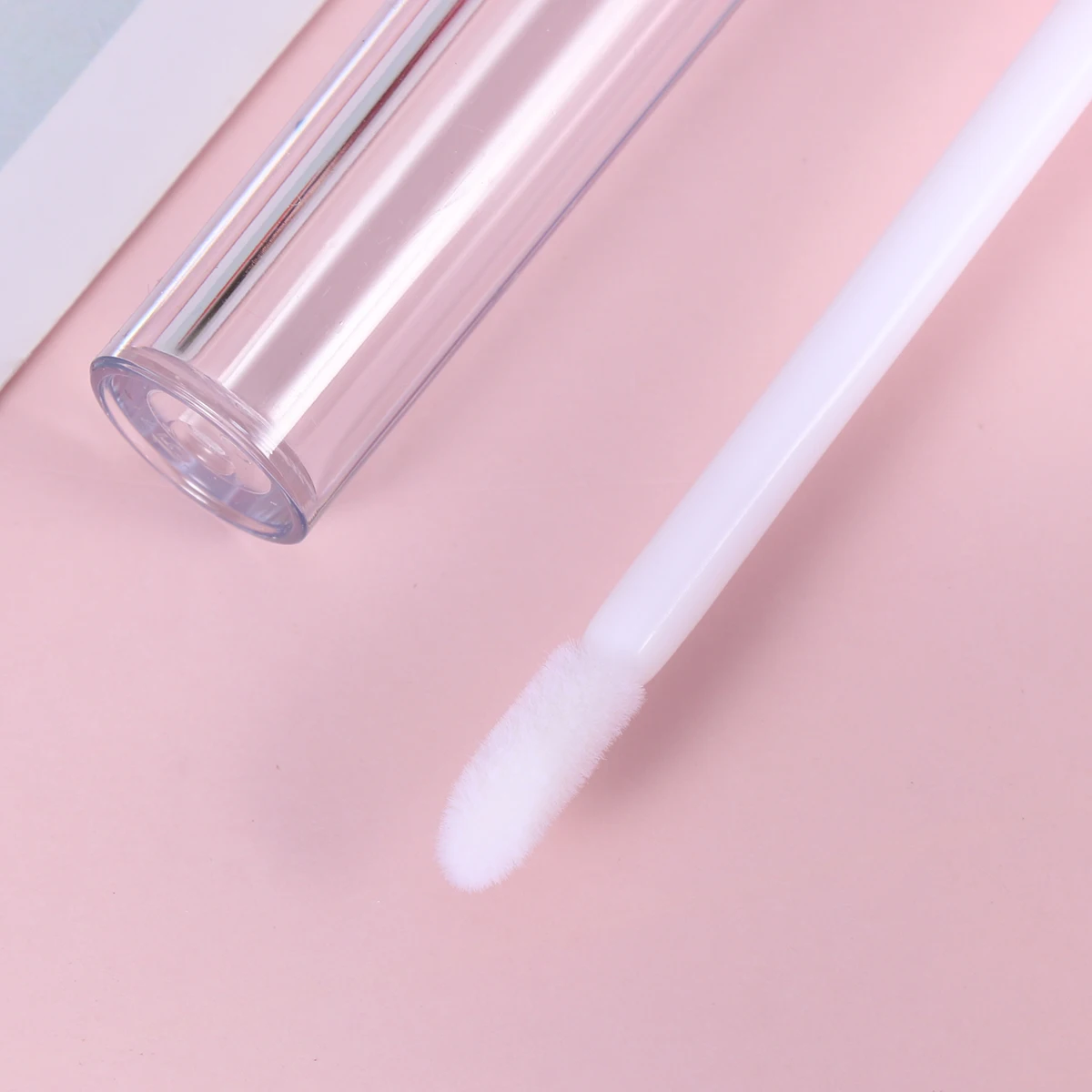 

10Pcs Lip Tube 2.5ml Transparent Lip Subpackaging Bottle Pink Black Lid Portable Container Travel Use