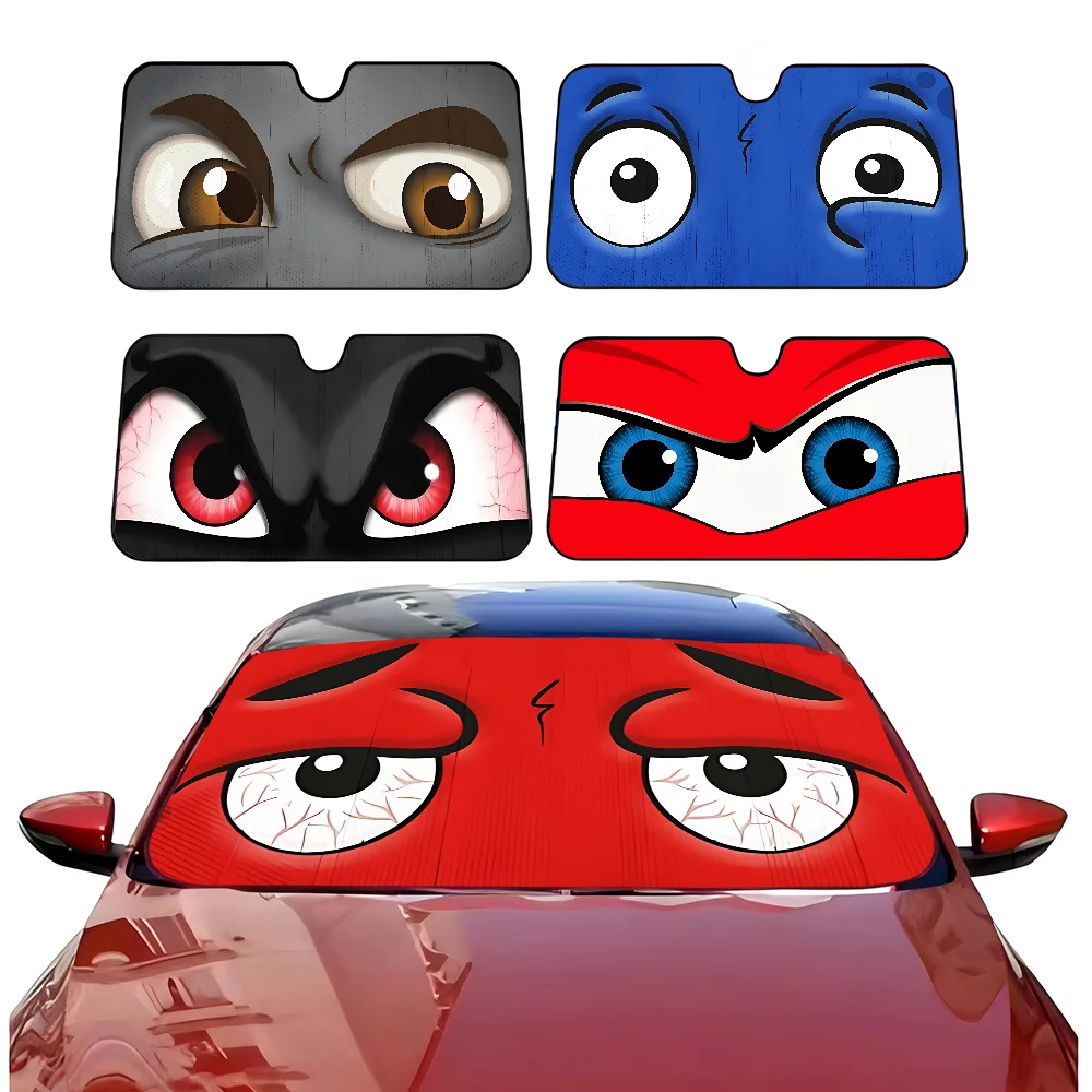 New Cartoon Big Eyes Shade For Car Windshield Cover Reflector Protector Privacy Sunshade Decor Gift For Women