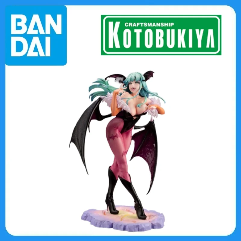 In Stock Genuine Kotobukiya Vampire: The Night Warriors Morrigan Aensland Bishoujo Statue 1/7 Anime Cartoon Model Toys
