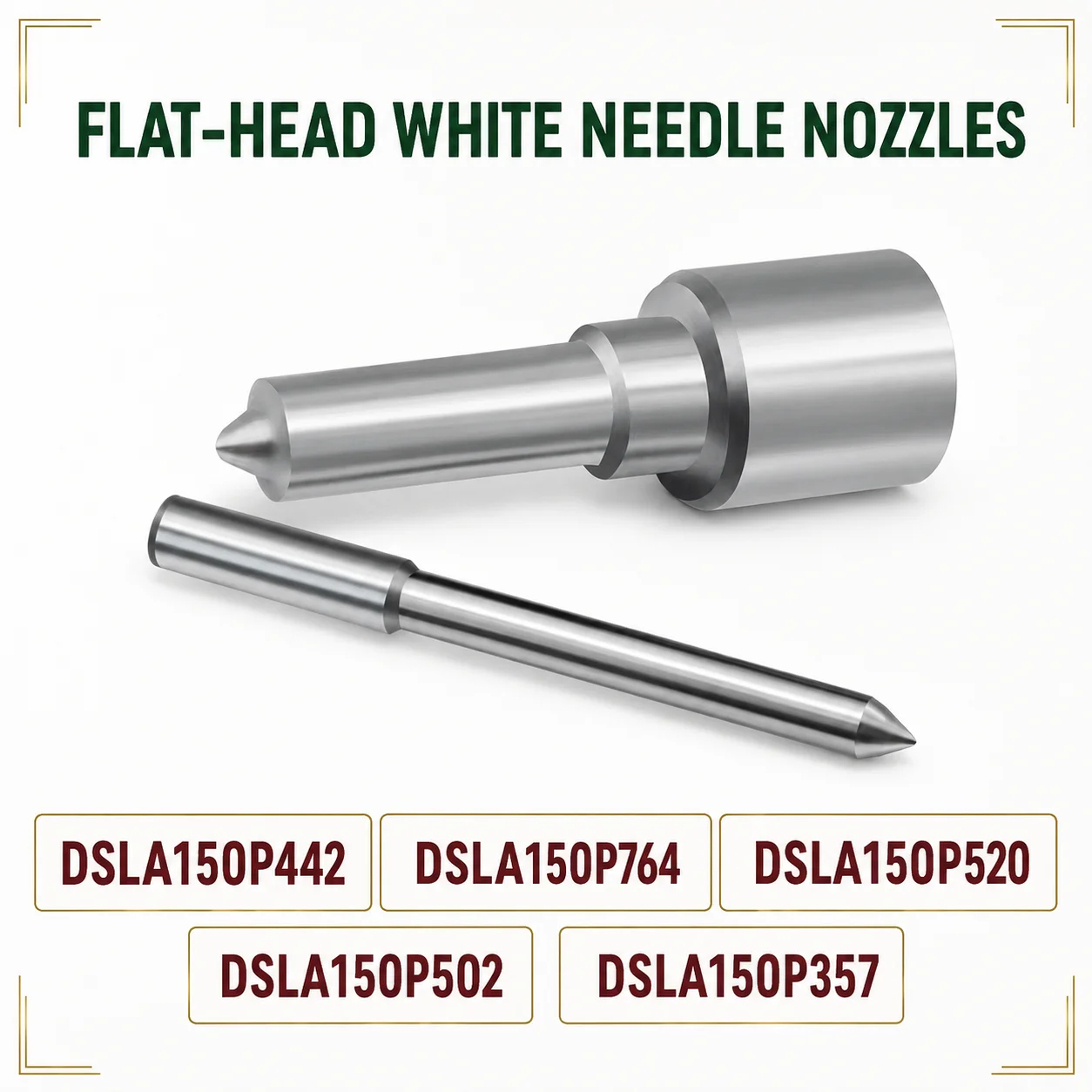 Suitable For VW:DSLA150P442,DSLA150P764,DSLA150P520,DSLA150P502,DSLA150P357 Flat-Head White-Nozzle Fuel Injectors.LG3130