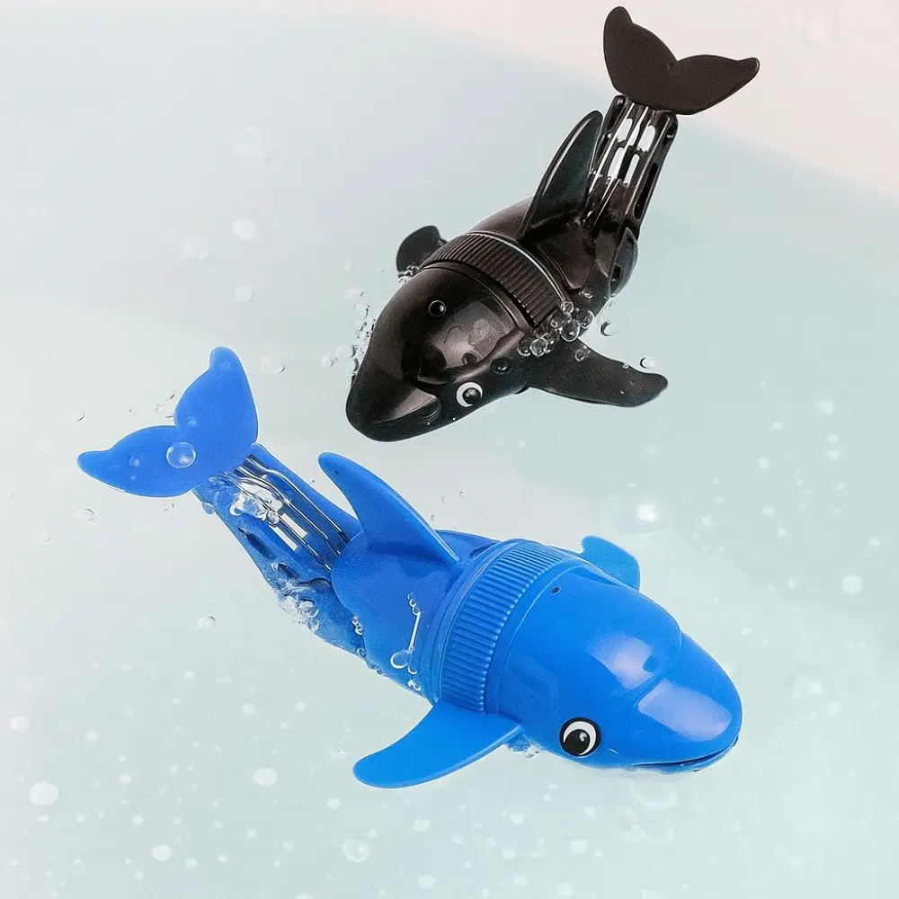 

Cartoon Design Electric Dolphin Toy Electric Powered Rolling Motion Bath Toy Swinging Action Water Activated
